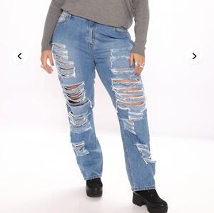 Brand New Distressed Blue Jeans